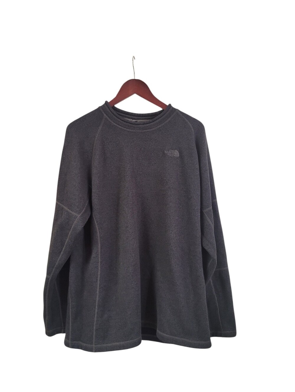 The North Face Men’s Charcoal Gray Crewneck Heavyweight Knit Sweeter Fleece XXL